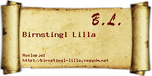 Birnstingl Lilla névjegykártya
